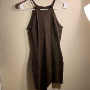 olive green formal dress